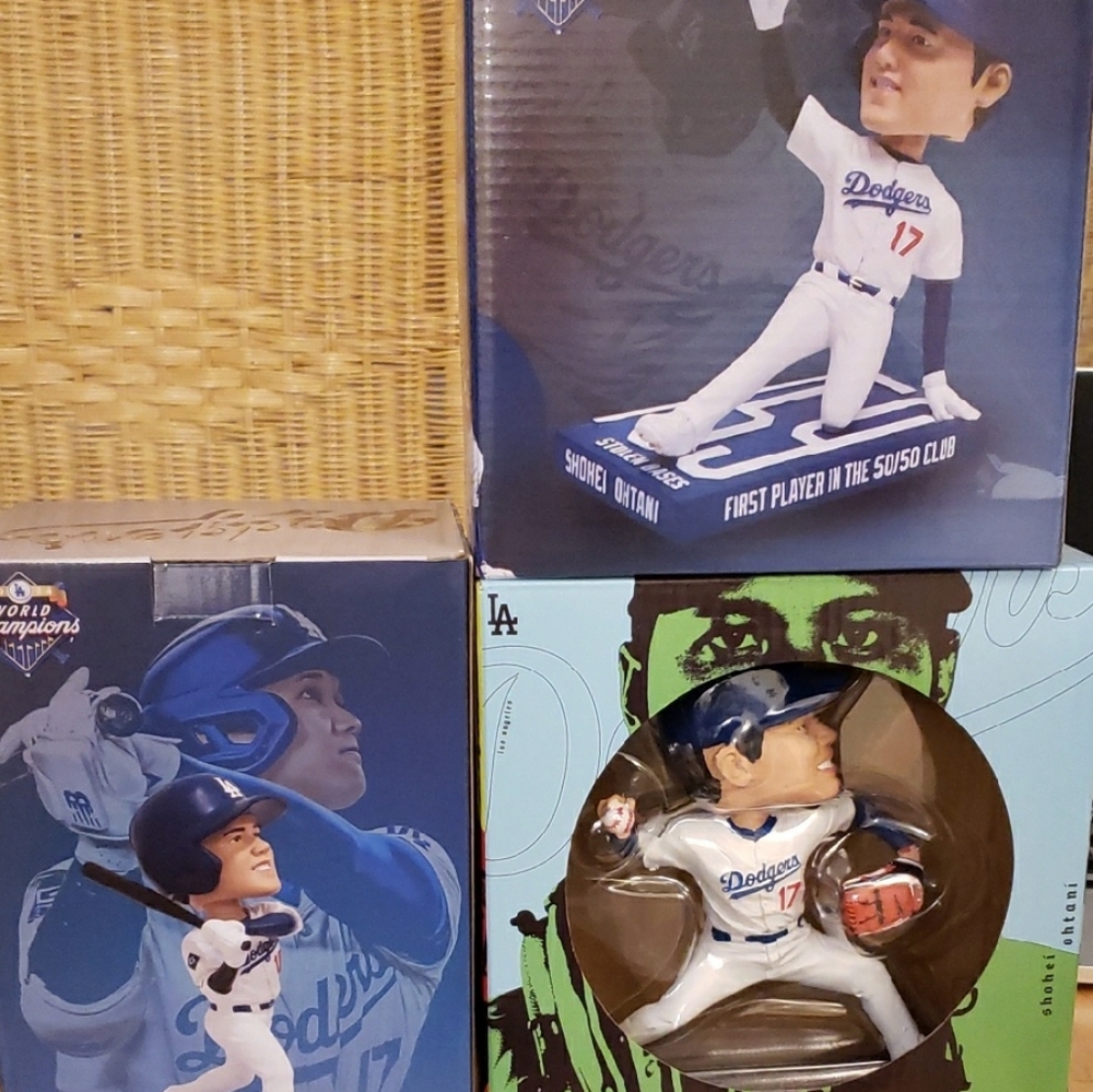 MLB Dodgers Shohei Ohtani Bobbleheads From 2025 Season & Free TSHIRT